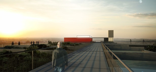 Vista do observatório astronômico a partir da cobertura