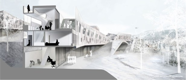 corte em perspectiva