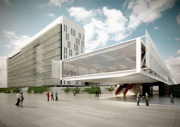 Vista Frontal do Edifício Administrativo e do Centro de Convivências - 04