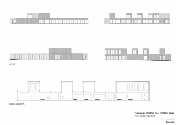 Porto em Bilbao - 14 - Fachadas e Corte