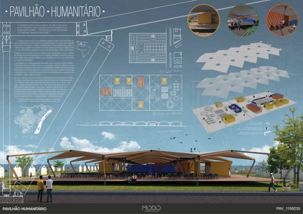 Premiados - Concurso de Ideias para o  Pavilhão Humanitário - Boa Vista - Roraima - Menção Honrosa - Prancha 01